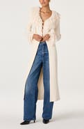 ASTR the Label Jadwiga Fringe Tie Waist Cardigan