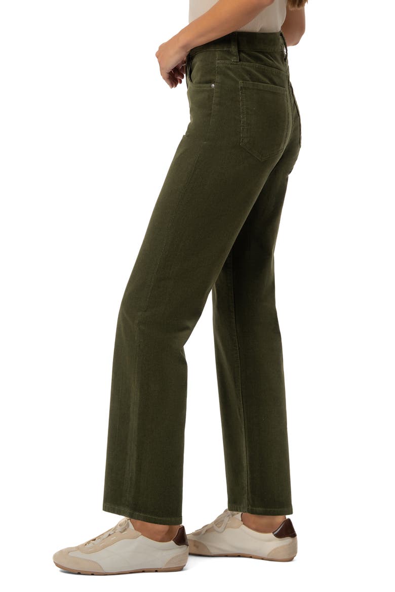 Avery High Waist Straight Leg Corduroy Pants, Alternate, color, TUSCAN OLIVE