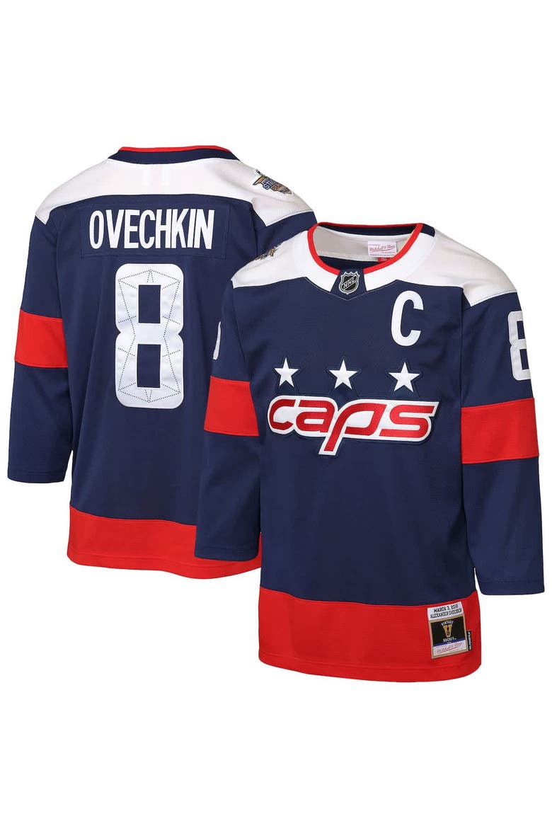 Youth Mitchell & Ness Alexander Ovechkin Navy Washington Capitals 2018 NHL Stadium Series Power Play 2.0 Player Jersey, Main, color, Navy
