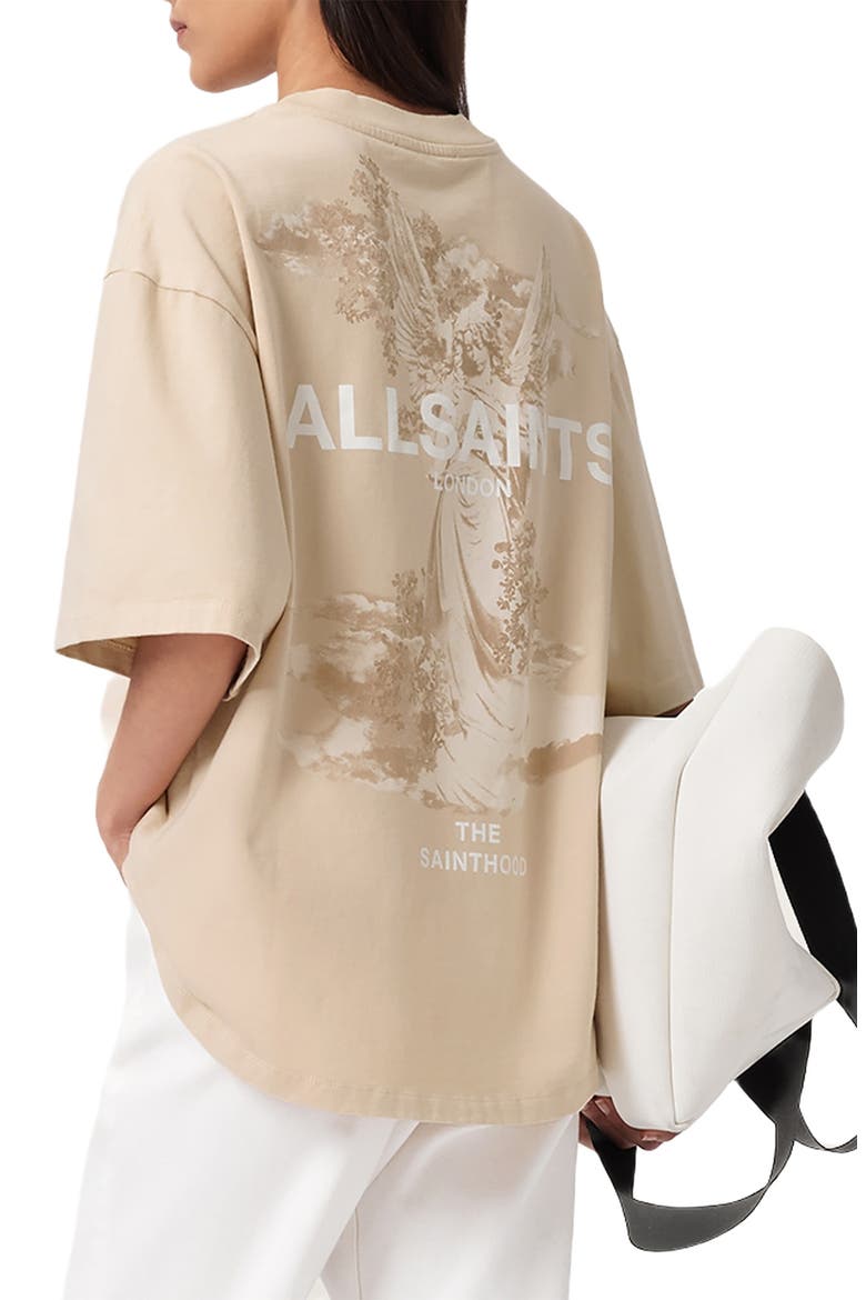 Guardian Amelie Oversize Cotton Graphic T-Shirt, Alternate, color, SANDY WHITE