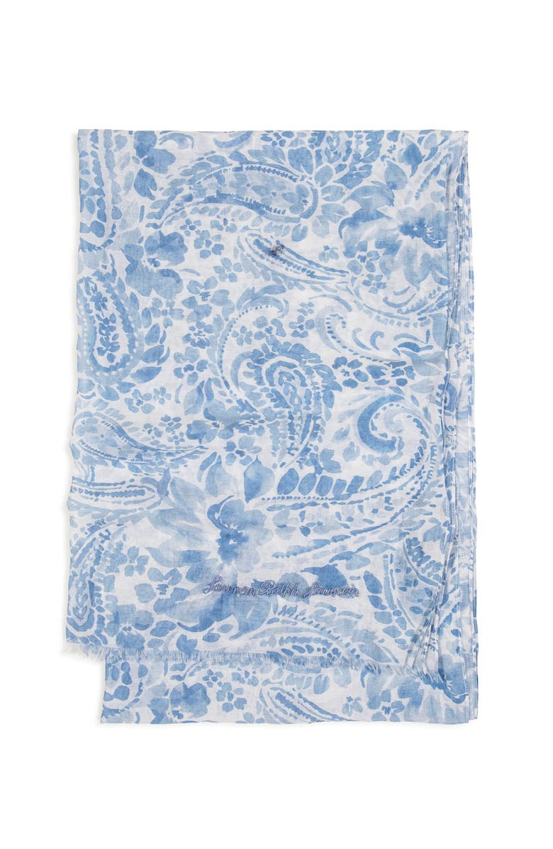 Lauren Ralph Lauren Summer Paisley Crinkled Oversized Oblong, Alternate, color,