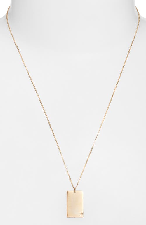 Set & Stones Goldie Initial Tag Pendant Necklace In Gold