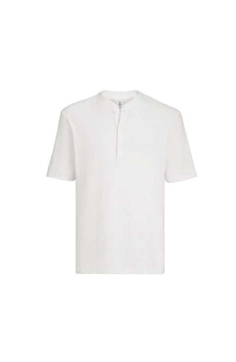 Henley collar T-shirt