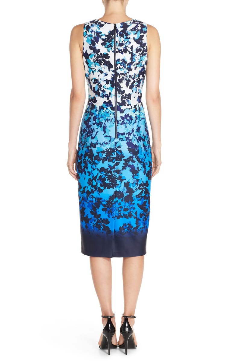 Vince Camuto Ombré Print Scuba Sheath Dress, Alternate, color,