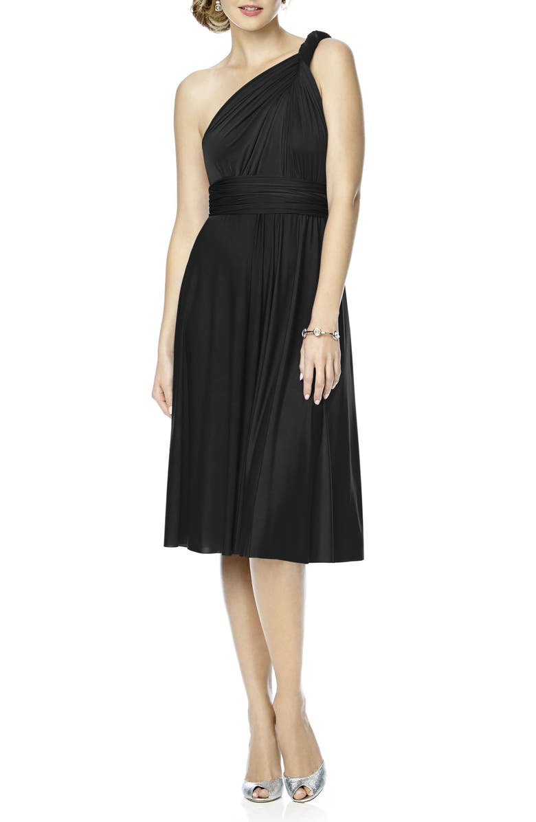 Dessy Collection Convertible Wrap Tie Surplice Jersey Dress, Alternate, color,