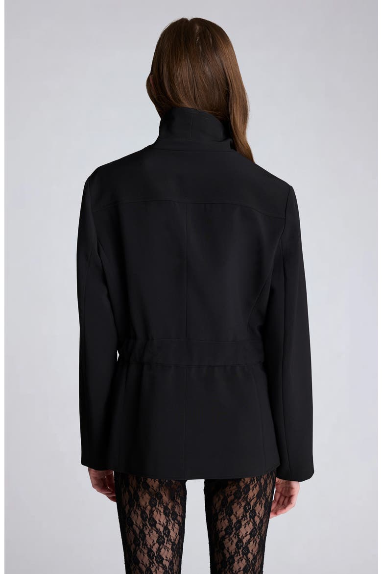 Vision Belted Stretch Twill Jacket, Alternate, color, BLACK