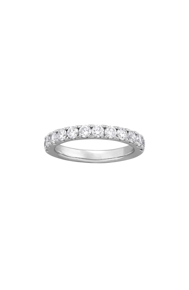 Frankie & Zoe 14K White Gold Lab Grown Diamond Band Ring, Main, color, White Gold