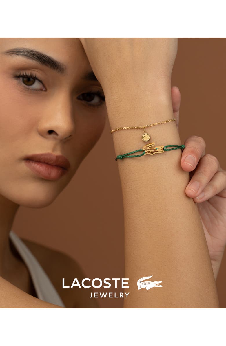 Lacoste Set of 2 Crocodile & Tennis Charm Bracelets, Alternate, color, 
