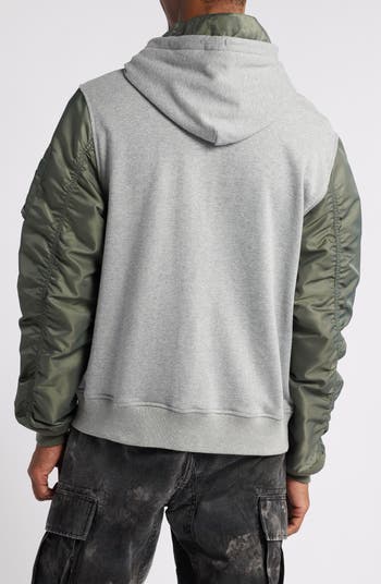 Alpha Industries MA-1 Contrast Sleeve Zip Front Hoodie