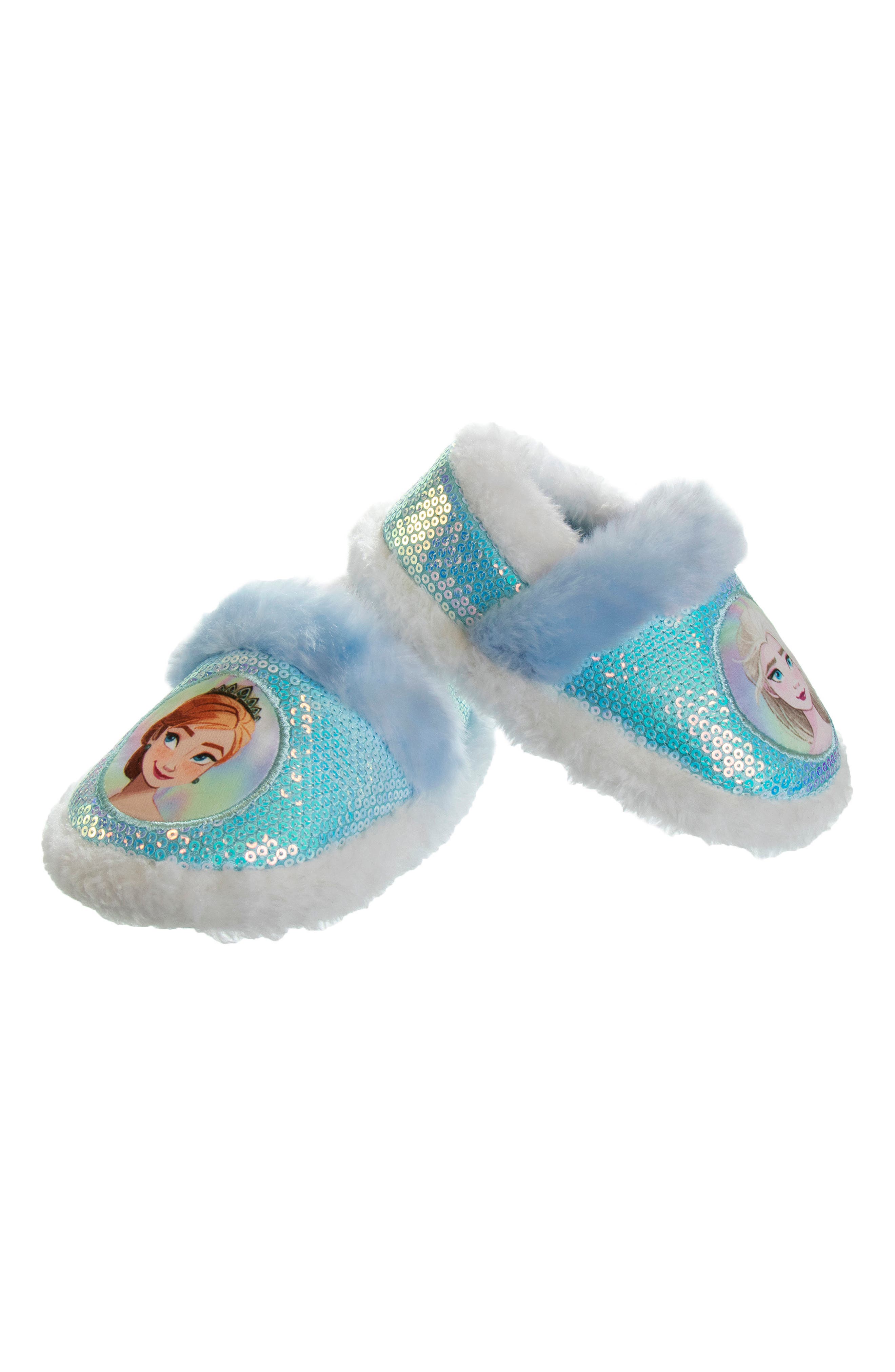 JOSMO x Disney<sup>®</sup> Kids' Frozen Faux Fur Slipper, Alternate, color, Blue/White