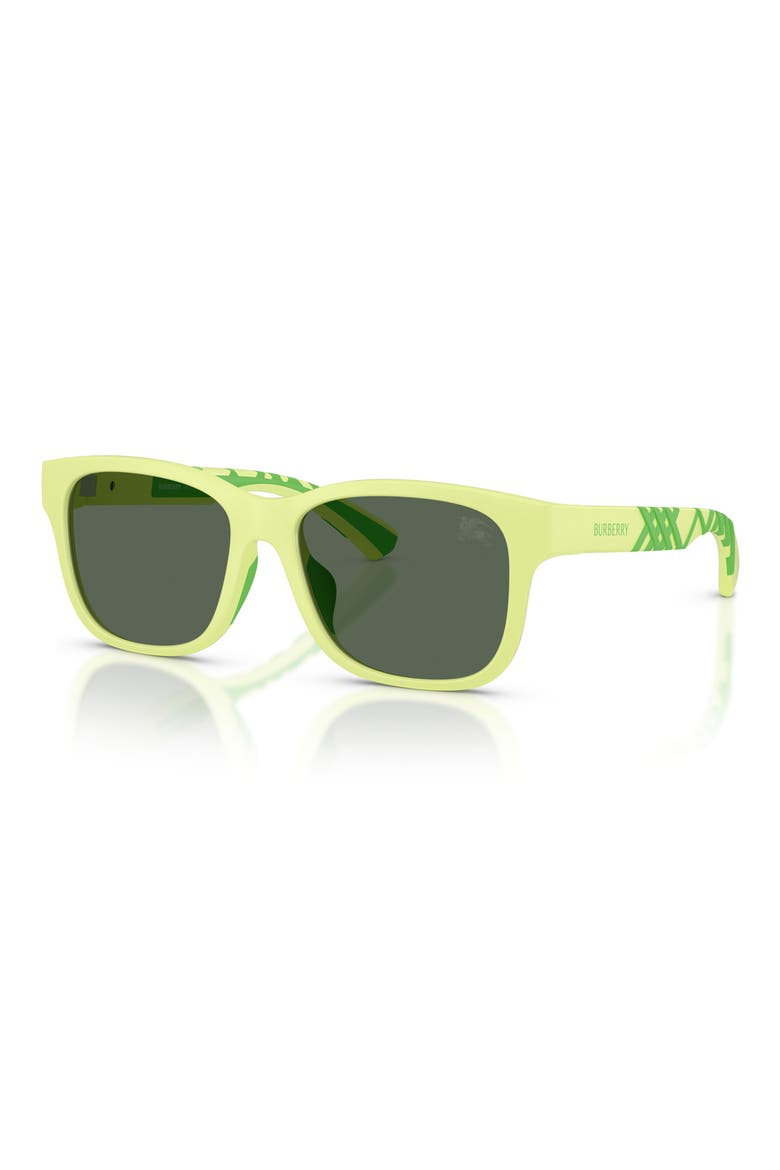 Kids' 50mm Square Sunglasses, Alternate, color, METTE GREEN / DARK GREEN