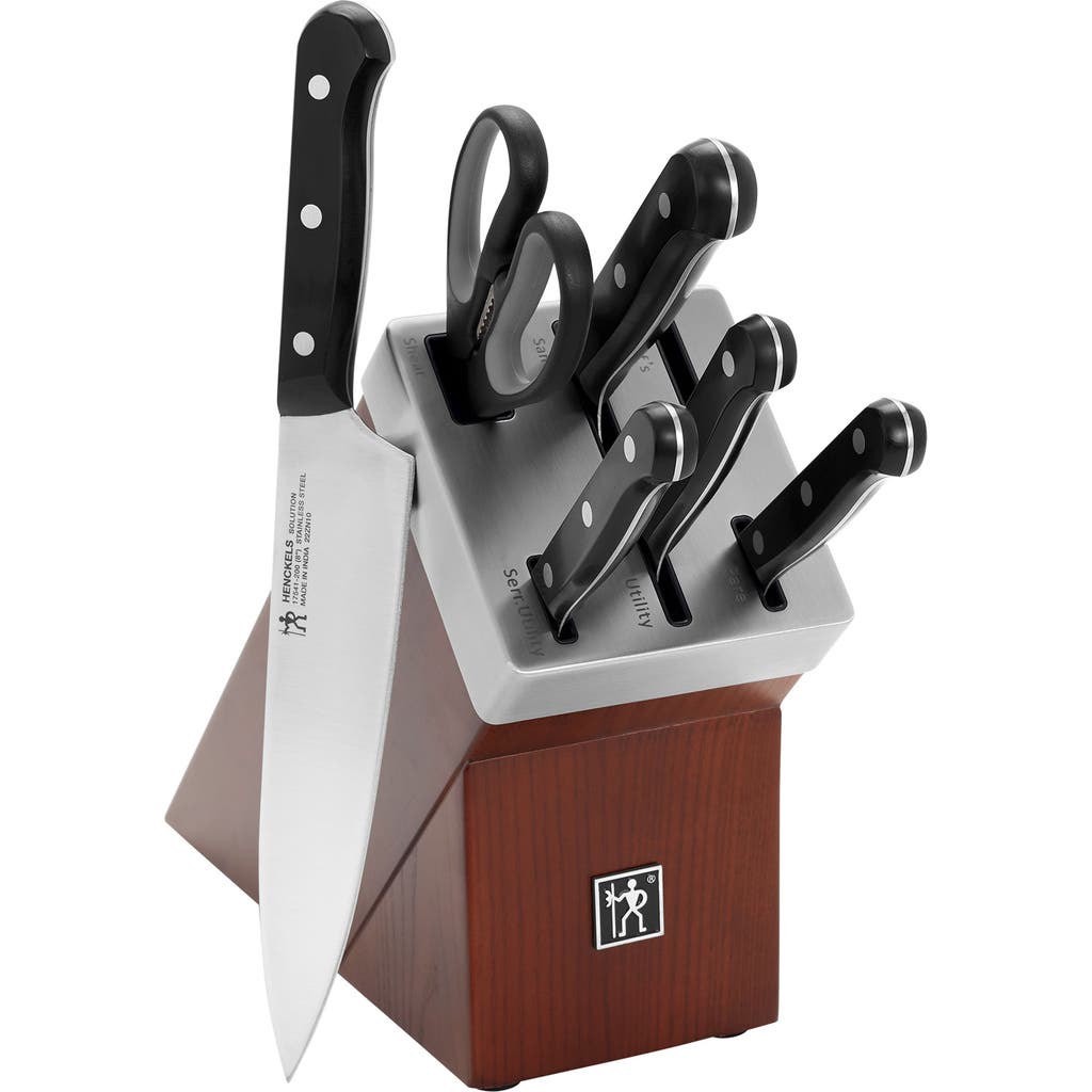 Henckels Cutlery Solution 7-piece Self-sharpening Knife Block Set In Multi