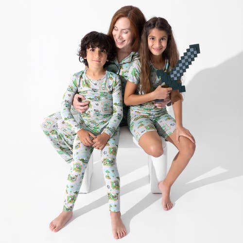 Bellabu Bear Kids' Minecraft Overworld Dreams Set Of 2 Piece Pajamas In Multi