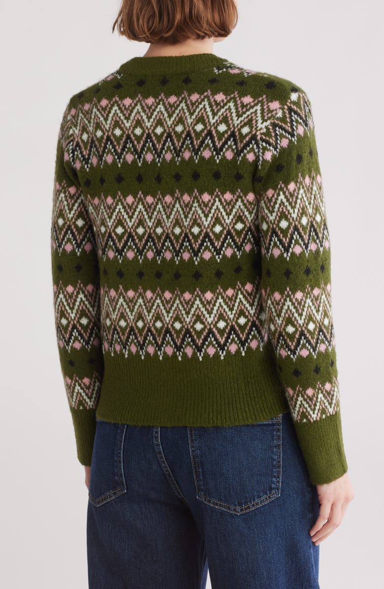 Cotton Emporium Fair Isle Cardigan, Alternate, color, 