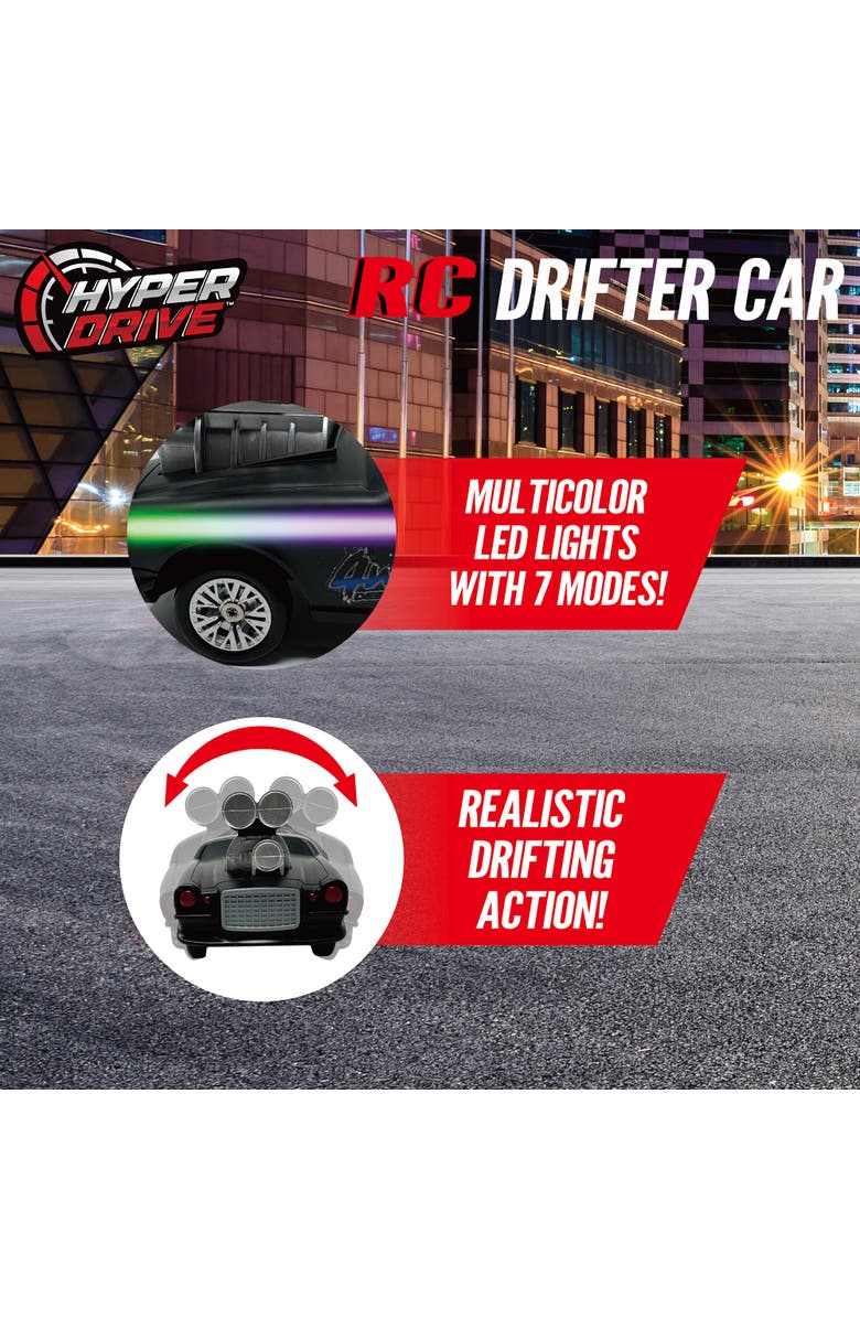 Hyper Drive Rc Drifter Car, Street Racer With Led Lights For Kids, Alternate, color, Multicolored