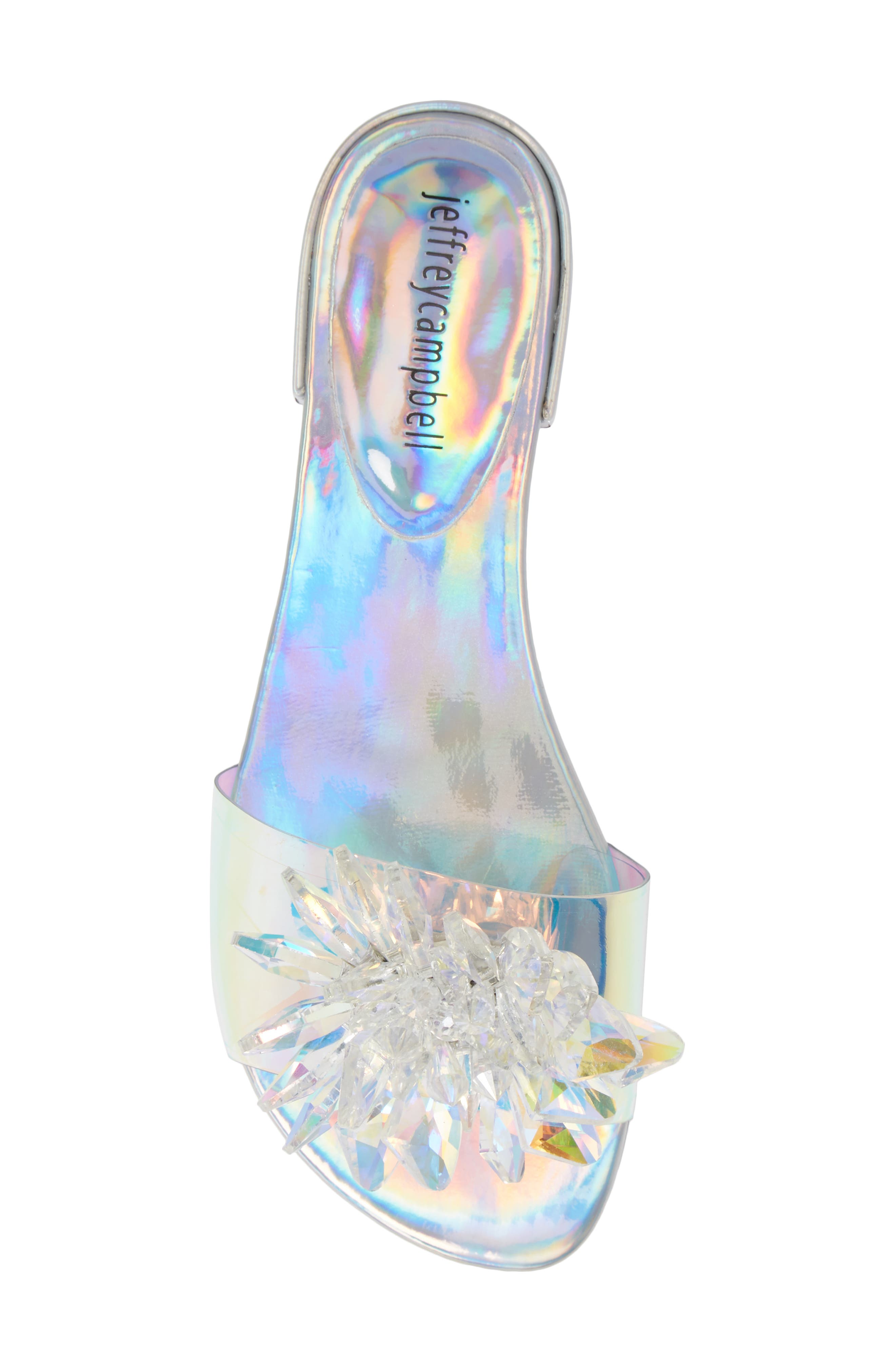 Jeffrey Campbell Snowflake Embellished Slide Sandal, Alternate, color, 