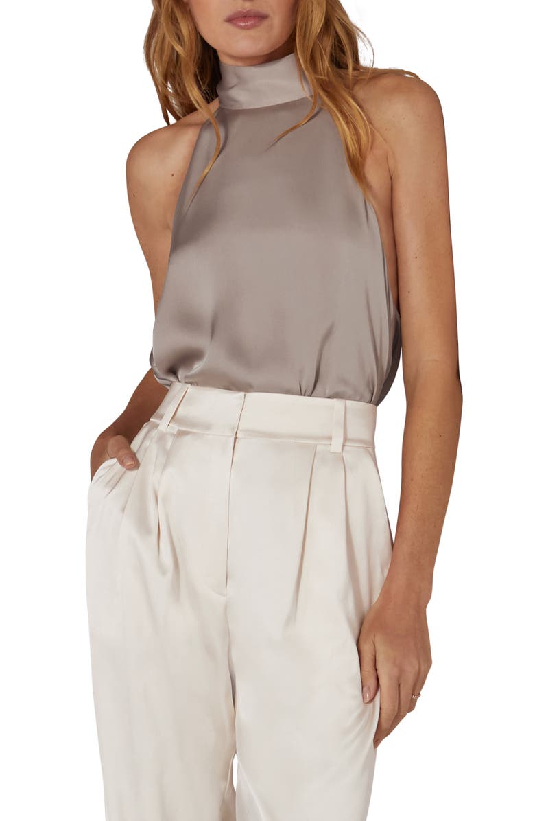 Favorite Daughter Open Back Halter Top, Main, color, Camel