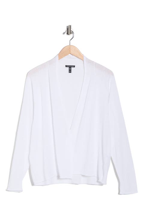 Organic Linen & Organic Cotton Open Front Cardigan