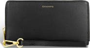CHAMPS Leather Zip Around Clutch