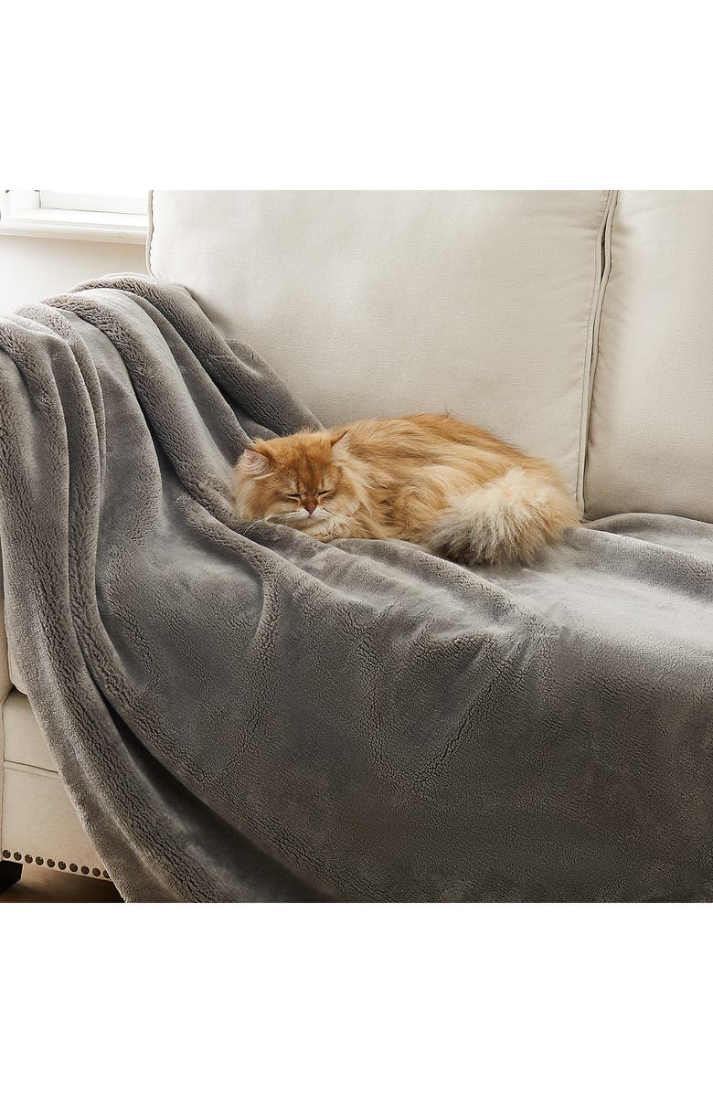 UGG<sup>®</sup> Whitecap Fleece Throw Blanket, Alternate, color, Seal