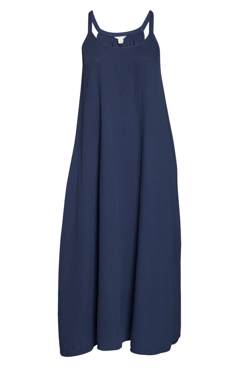 Caslon<sup>®</sup> Textured Cotton Sleeveless Maxi Dress, Alternate, color,