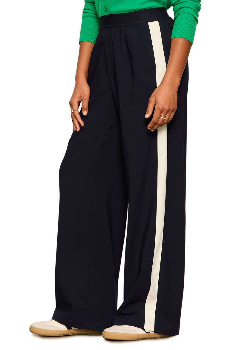 Wide Leg Track Pants, Alternate, color, NAVY BLUE
