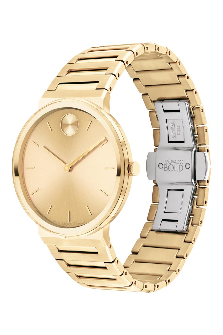 Horizon Bracelet Watch, 40mm, Alternate, color, YELLO DIAL