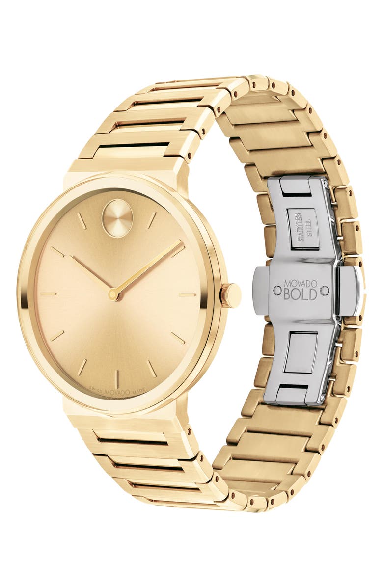 Movado Horizon Bracelet Watch, 40mm, Alternate, color, Yellow Gold
