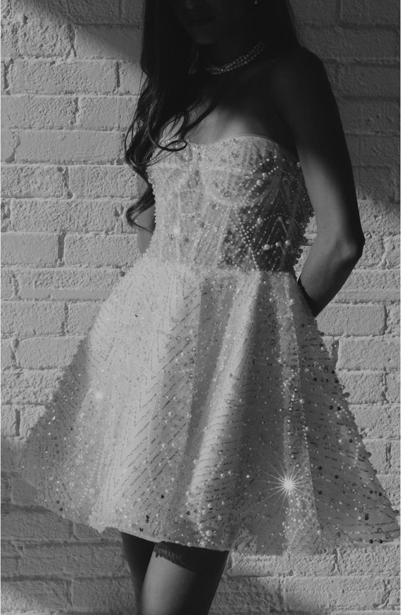 Untamed Petals Siena Mini Dress, Alternate, color, Ivory