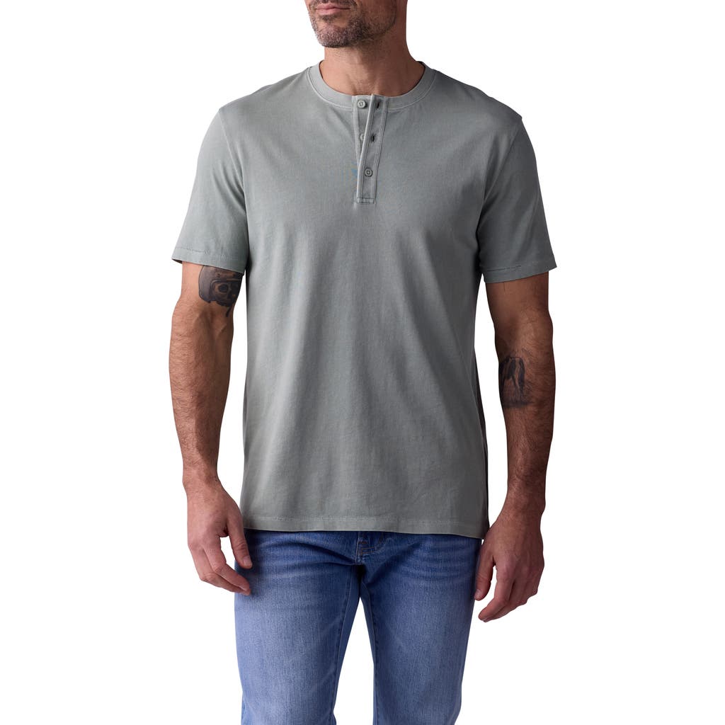 The Normal Brand Henley T-shirt In Juniper