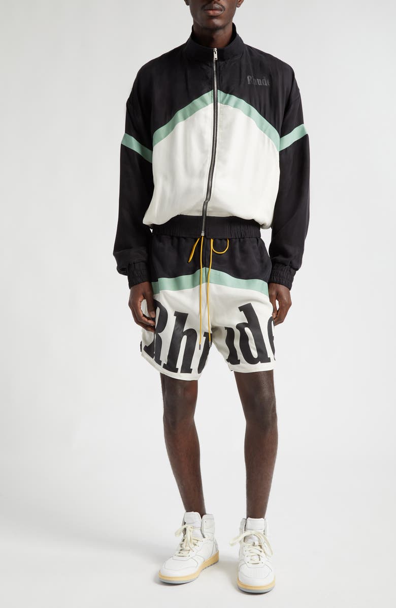 Rhude Awakening Chevron Colorblock Track Jacket, Main, color, 