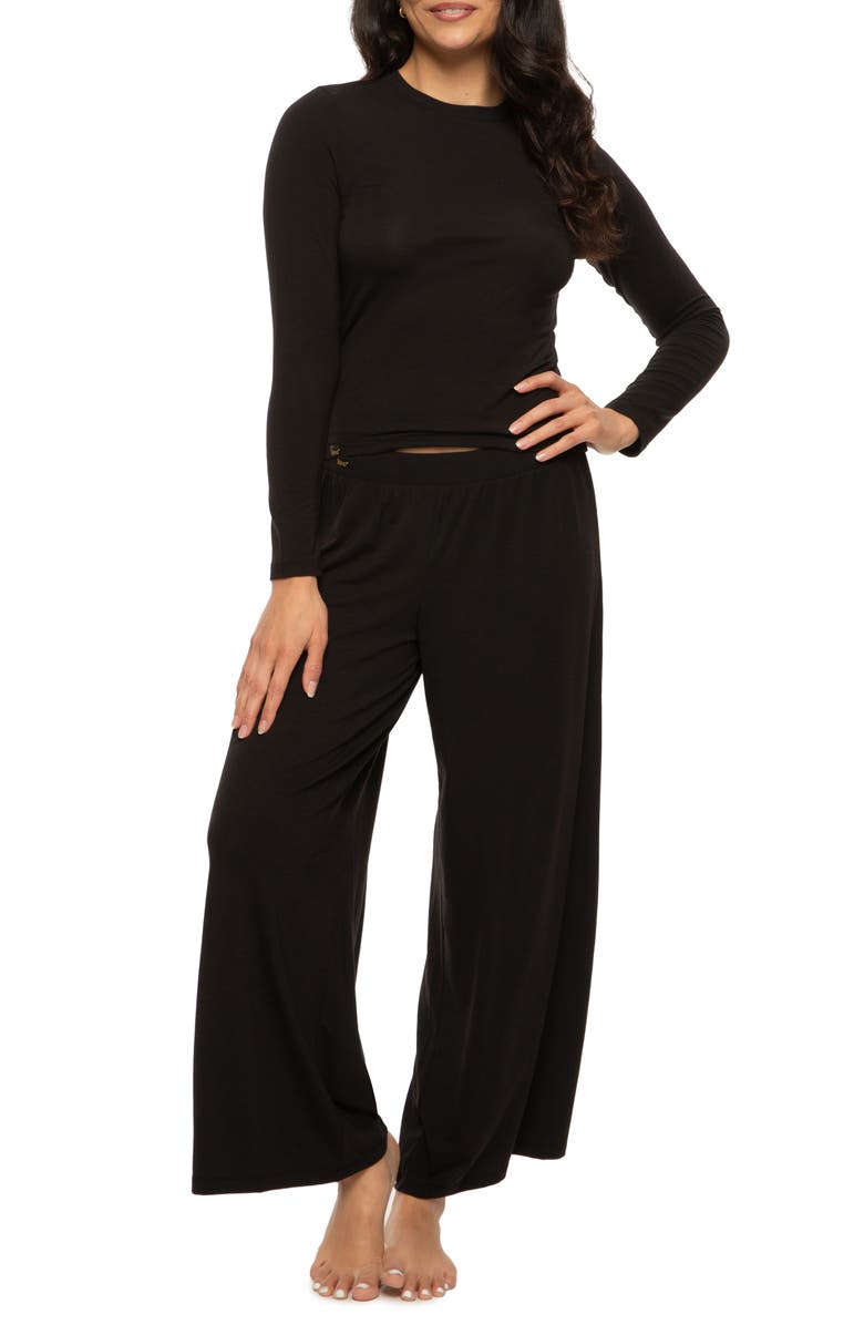 Felina Lena Pajamas, Alternate, color, Black