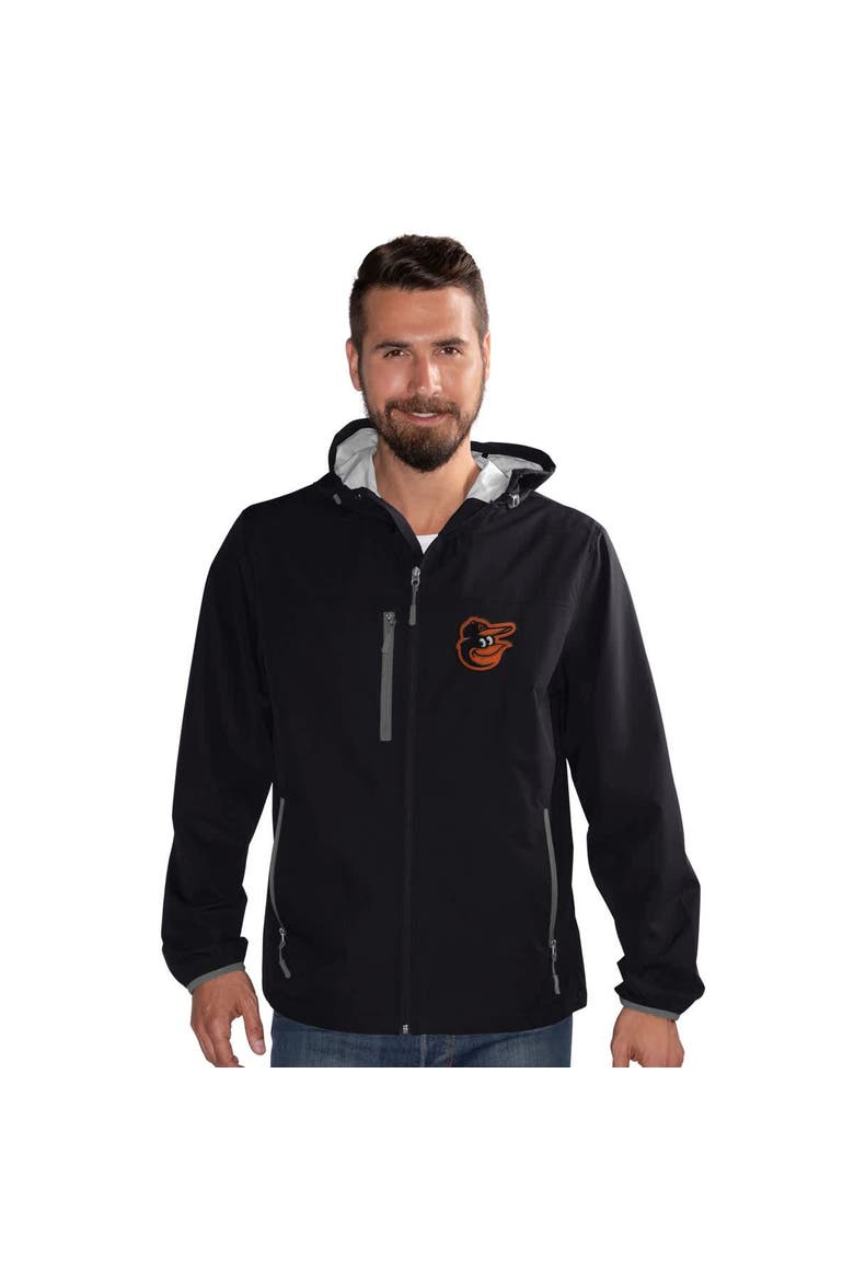Men's G-III Sports by Carl Banks  Black Baltimore Orioles Double Play Hooded Lightweight Full-Zip Jacket, Main, color, Black