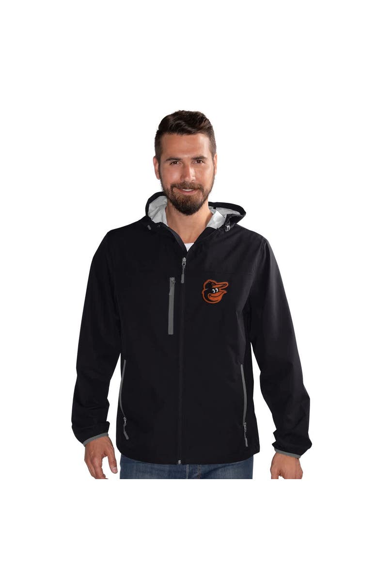 G-III SPORTS BY CARL BANKS Men's G-III Sports by Carl Banks  Black Baltimore Orioles Double Play Hooded Lightweight Full-Zip Jacket, Main, color, Black