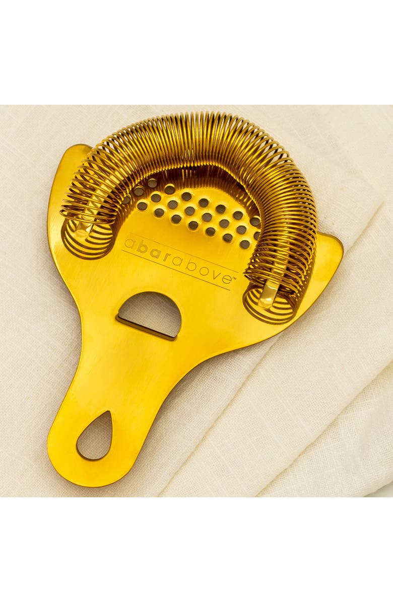A Bar Above Gold Hawthorne Cocktail Strainer, Alternate, color, Gold