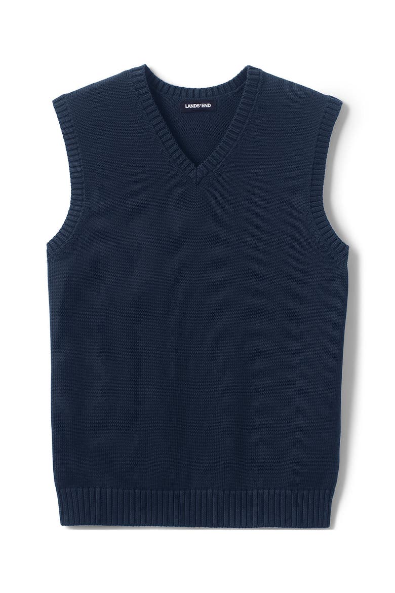 School Uniform  Cotton Modal Sweater Vest, Alternate, color, Classic Navy