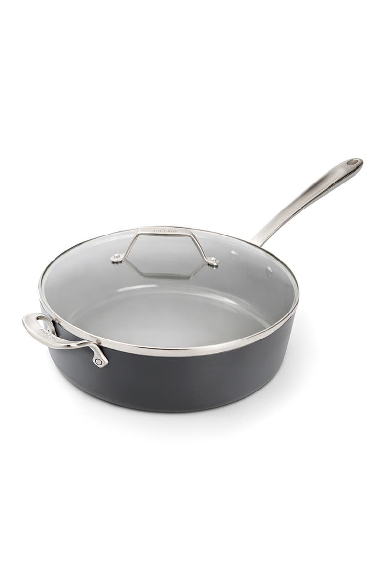 HA1 6-Quart Ceramic Nonstick Saute Pan, Main, color, GRAY