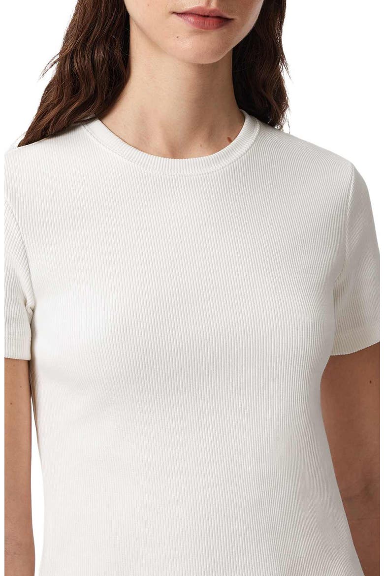 Elena Rib Knit Tee, Alternate, color, CHALK WHITE