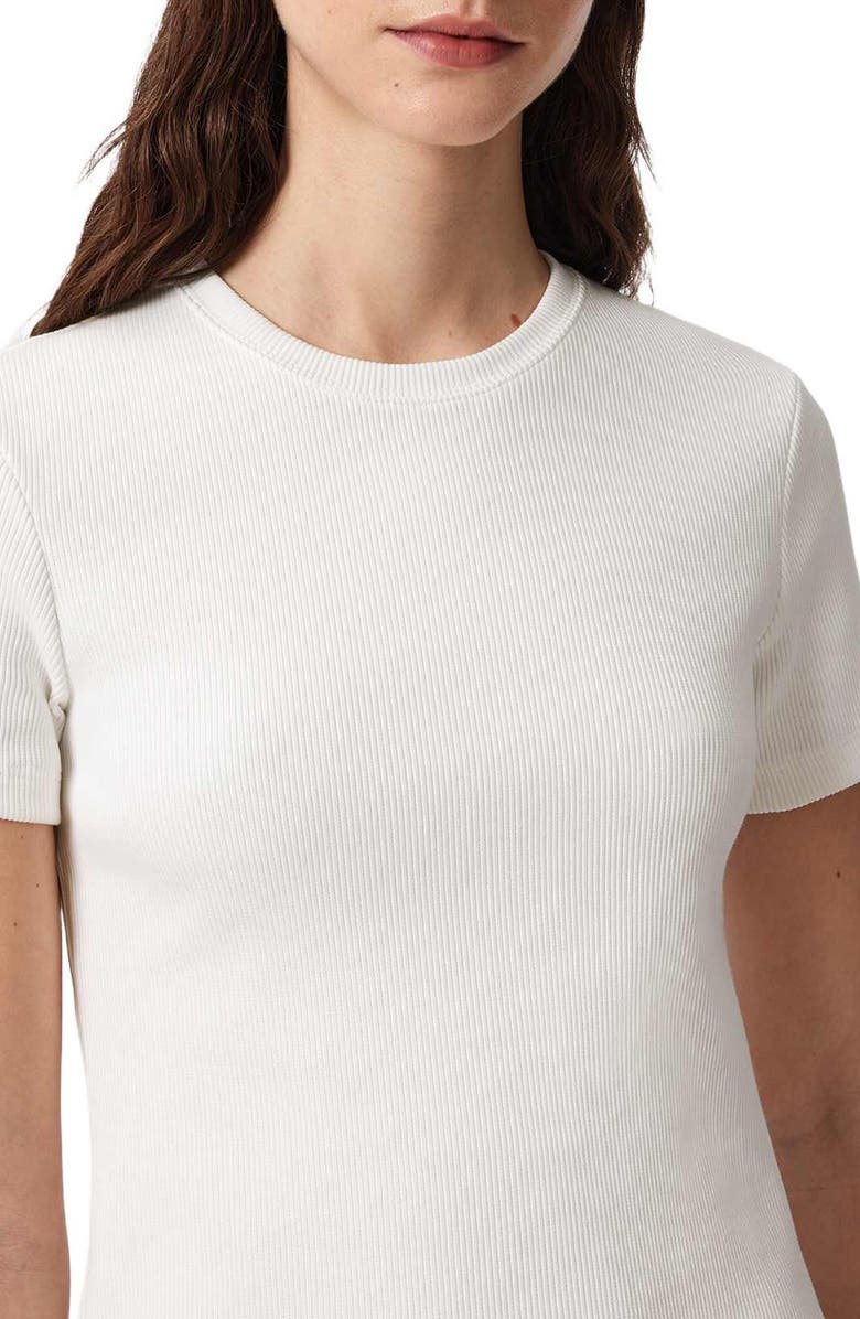 AllSaints Elena Rib Knit Tee, Alternate, color, Chalk White