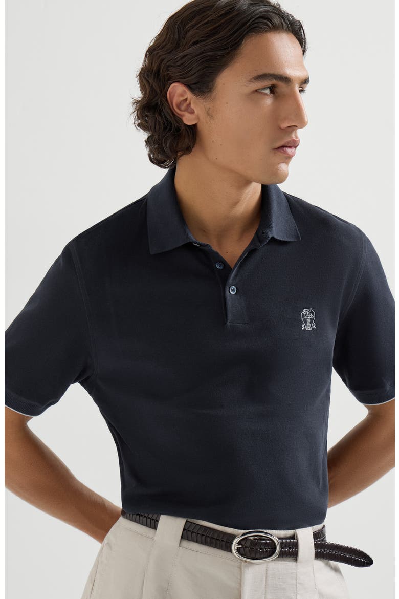 Piqué polo shirt, Alternate, color, Navy Blue