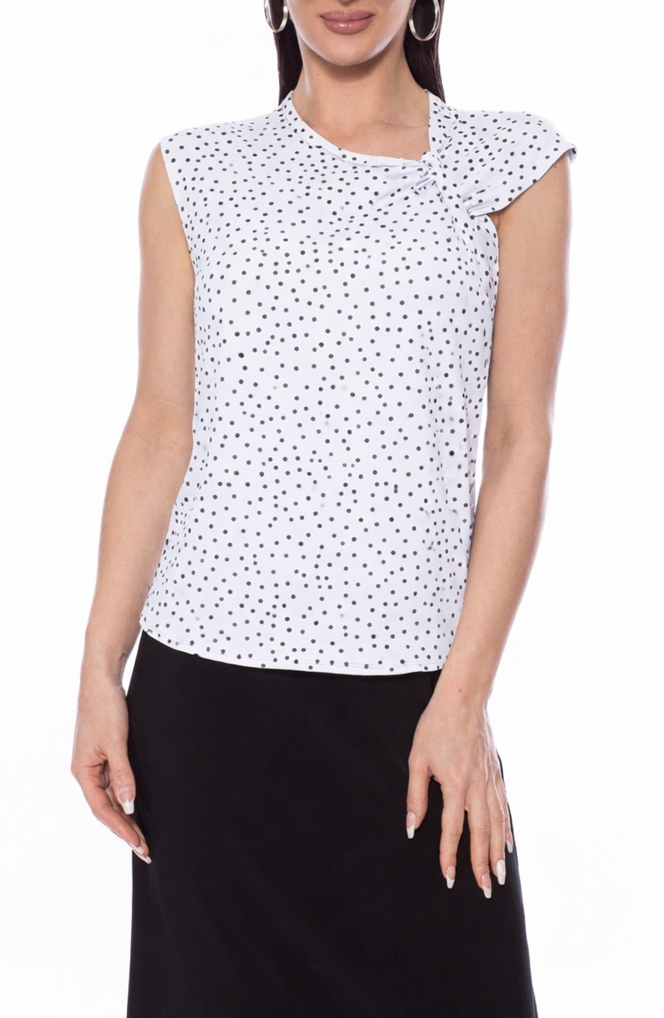 Isaac Mizrahi New York Knot Neck Sleeveless Top