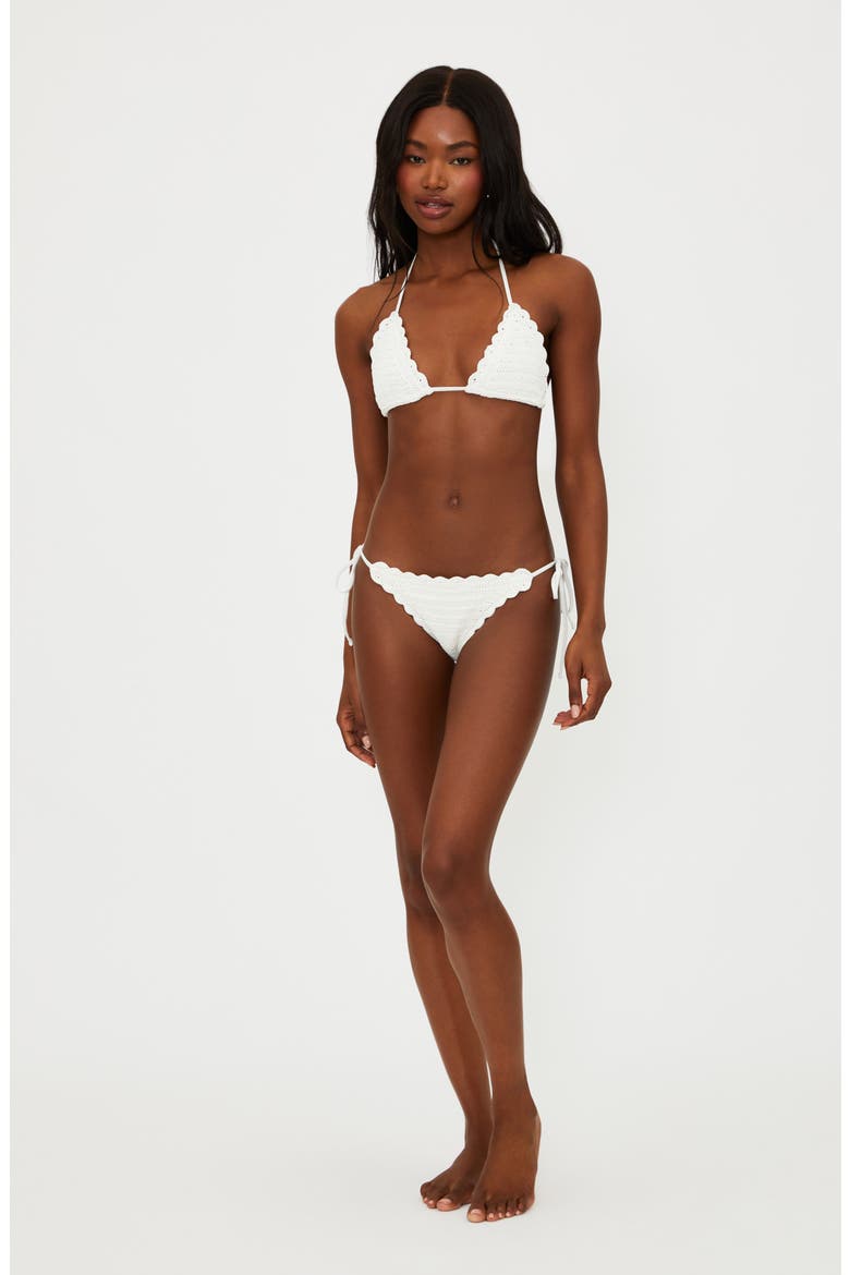 Winona Scalloped Bikini Top, Alternate, color, WHITE