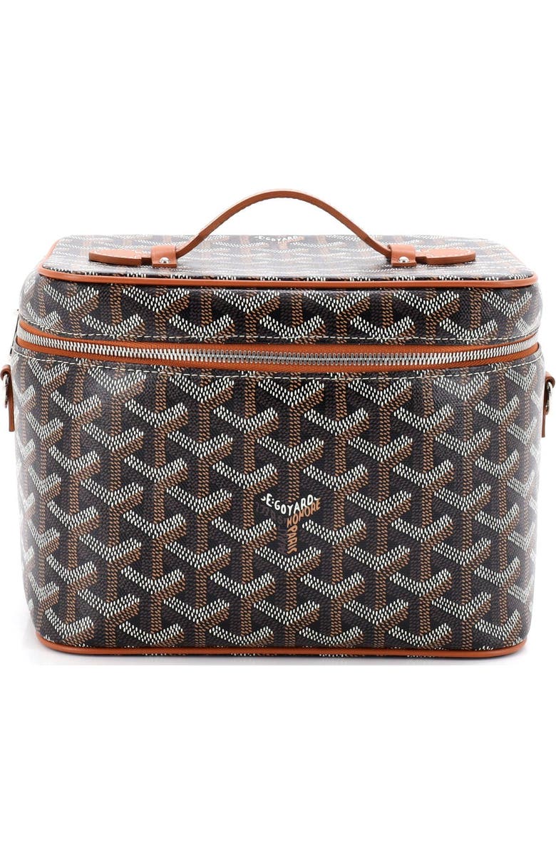 Pre-Owned Goyard Muse Vanity Case Coated Canvas, Main, color, Black