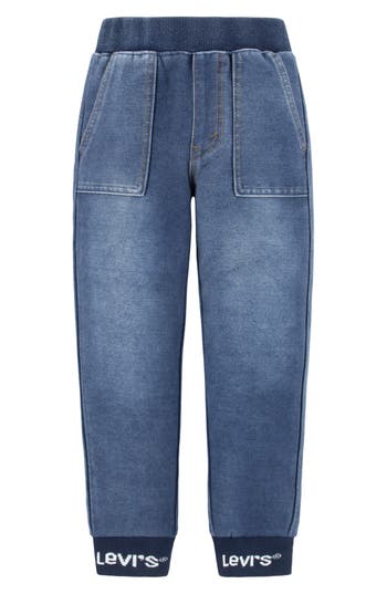 Levi's® Kids' Logo Denim Knit Joggers In Blue