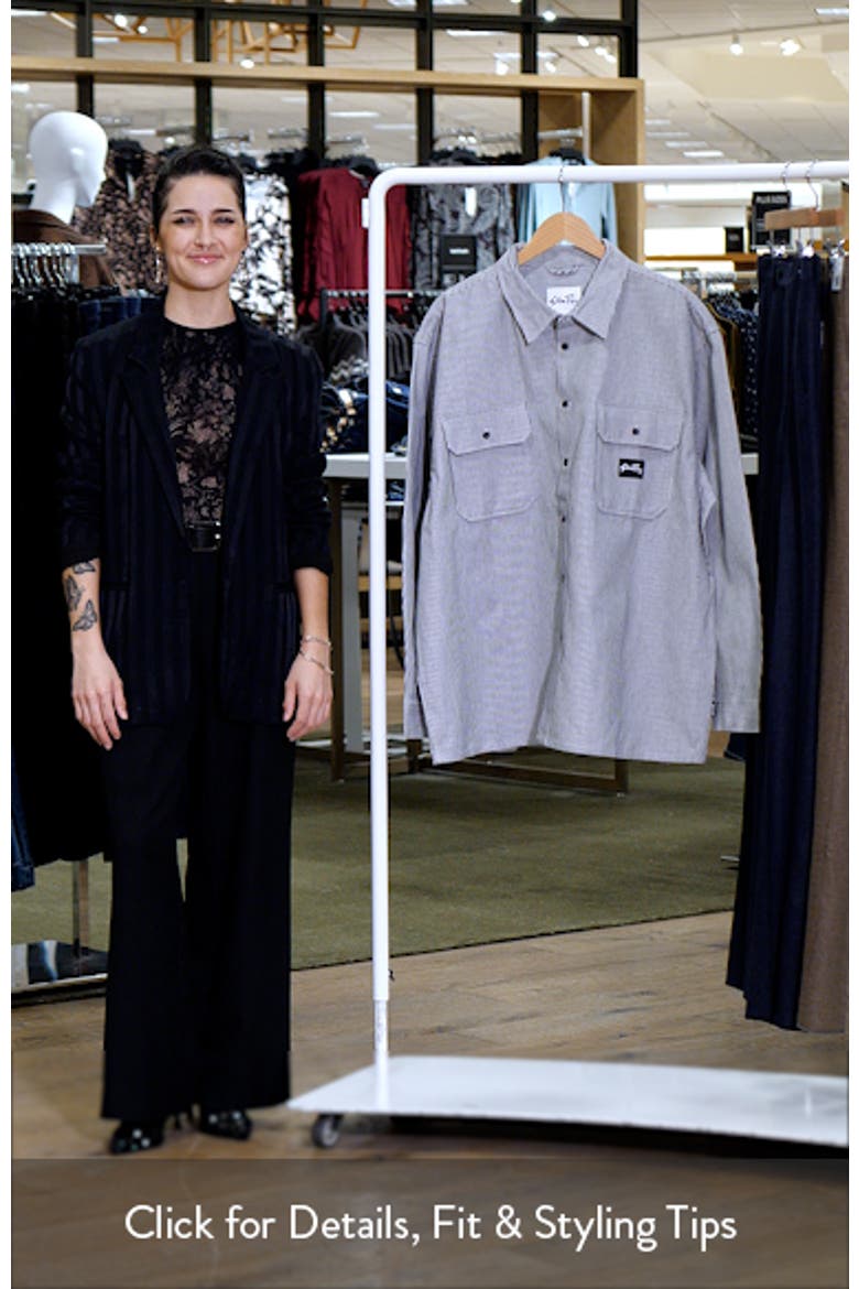 Utility Stripe Oversize Button-Up Shirt video