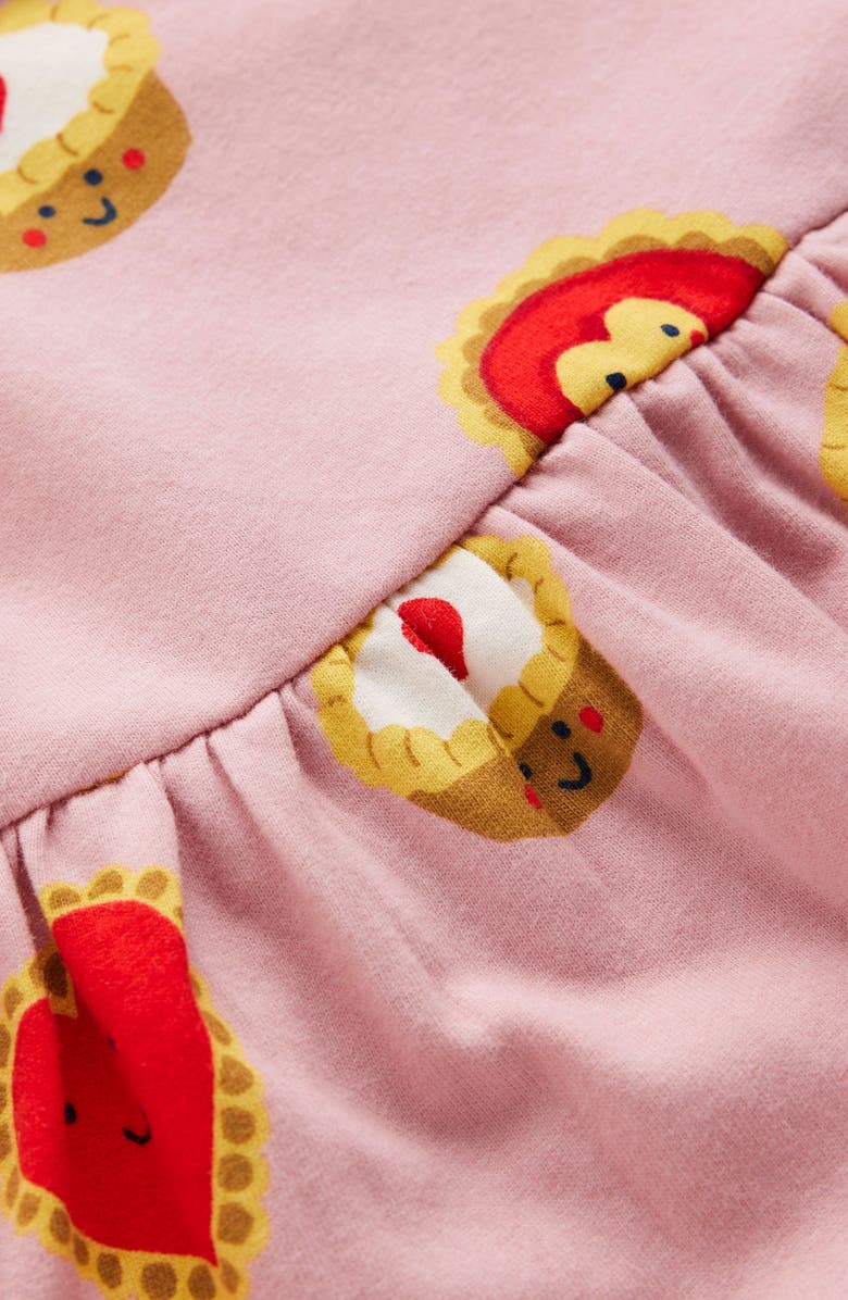 Mini Boden Kids' Ariel Sweet Treats Print Twirly Cotton Jersey Dress, Alternate, color, Vintage Pink Sweet Treats