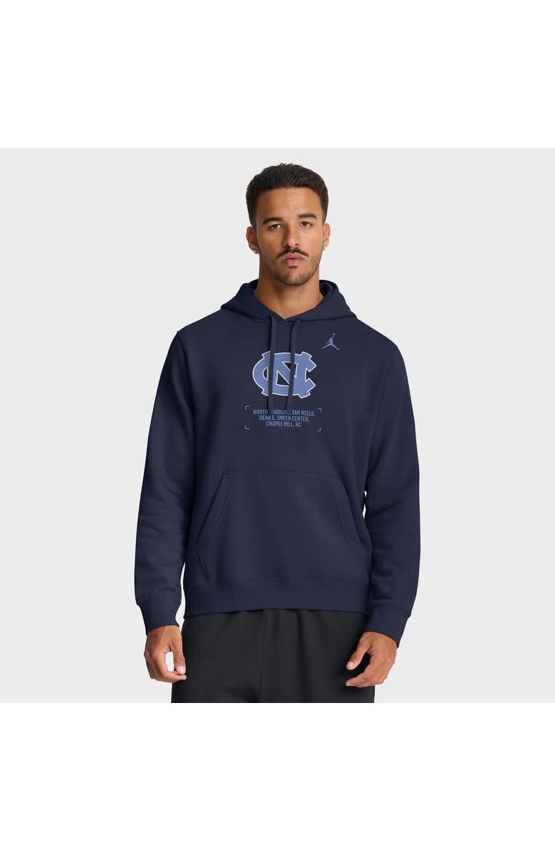 Jordan Brand Men's Jordan Brand Navy North Carolina Tar Heels Basketball Two-Hit Club Fleece Pullover Hoodie, Alternate, color, Navy