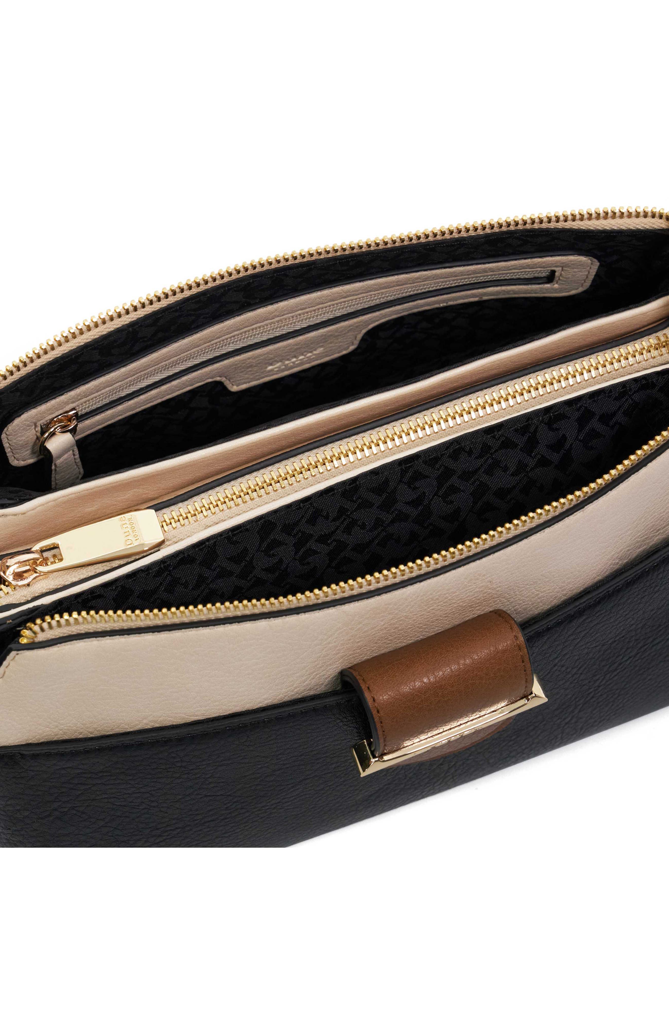 Dune London Darlino Crossbody Bag, Alternate, color, Black/ White