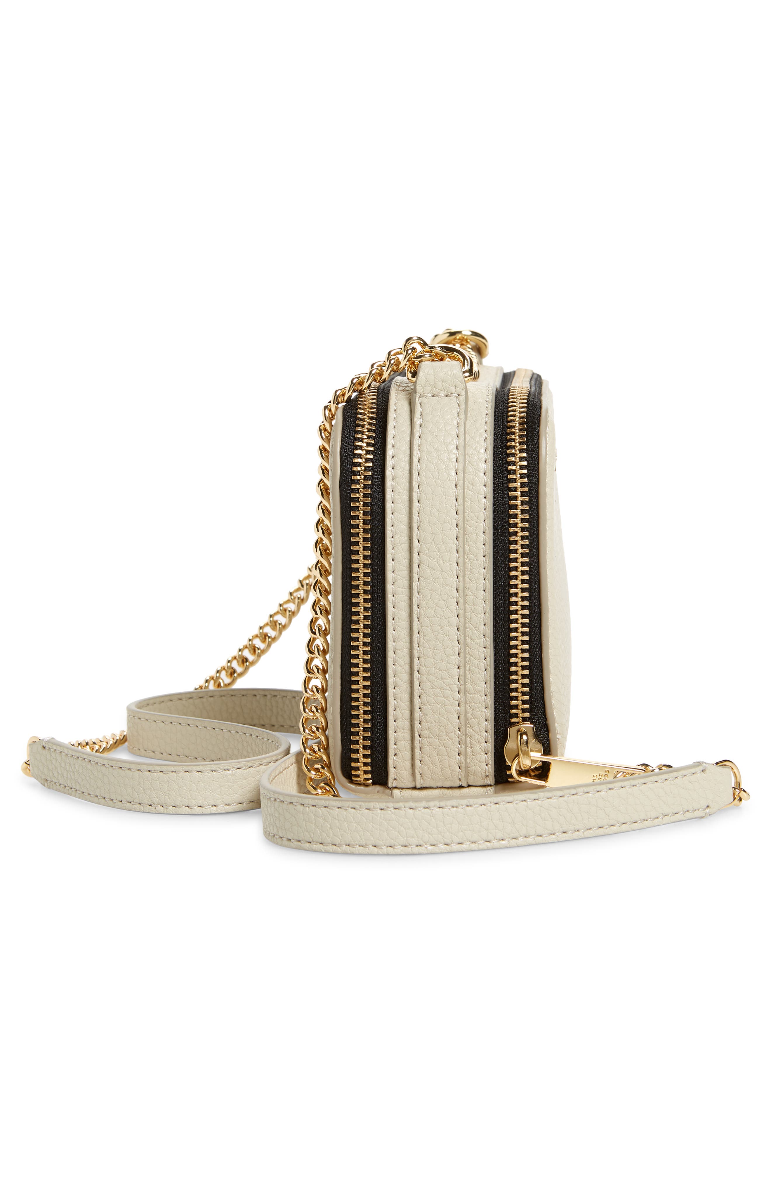 The Marc Jacobs Leather Crossbody Bag, Alternate, color, OATMILK