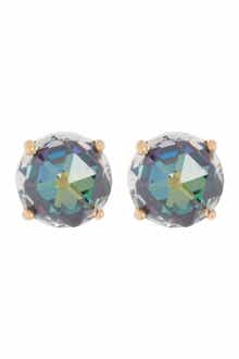 round cz stud earrings